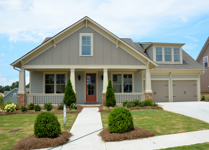 Craftsman-style home with covered porch in Loganville community